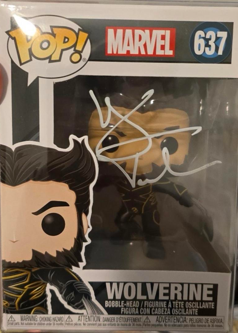 Hugh Jackman Signed Funko Pop #637 Wolverine (X-Men) - Beckett COA #01
